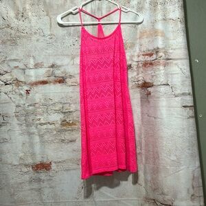 Hot pink bathing suit cover up